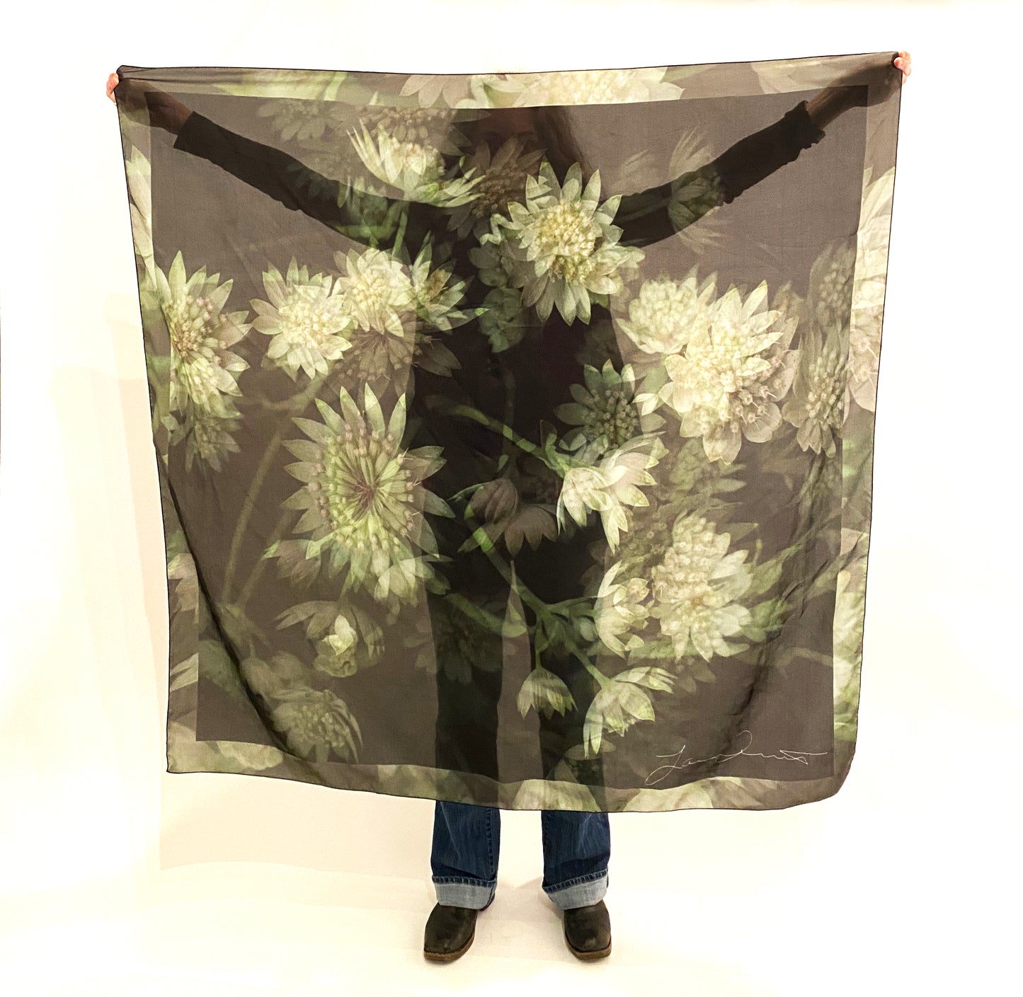 Astrantia Square Scarf - Silk