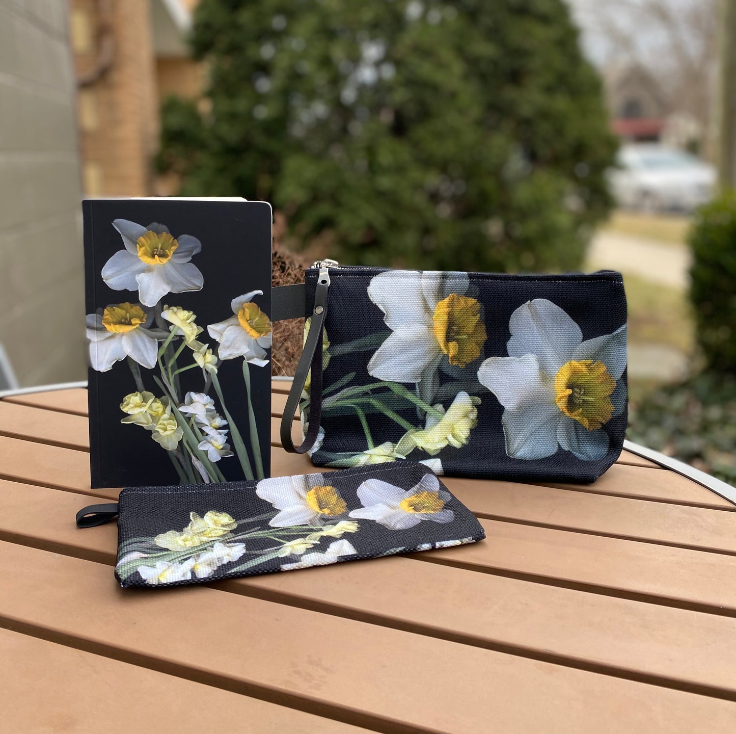 LARGE Daffodil Belle Isle Make up Pouch