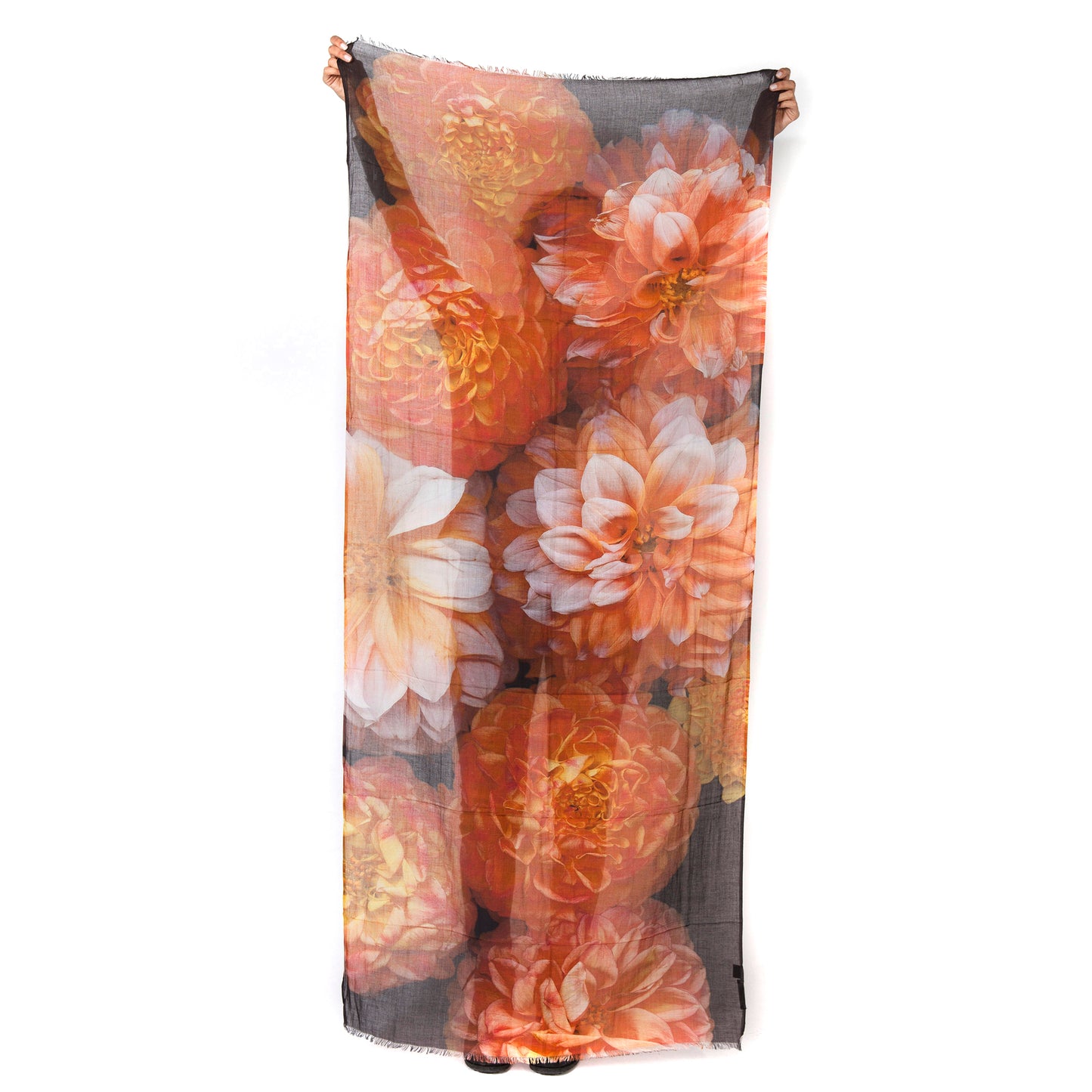 Orange Dahlia Scarf - Modal