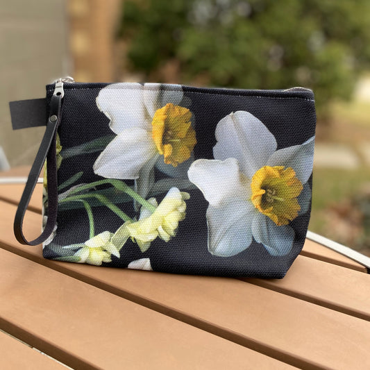 LARGE Daffodil Belle Isle Make up Pouch